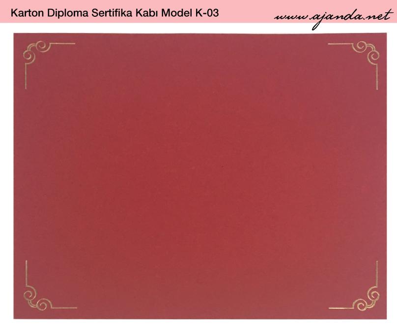 Sertifika Kabı Karton Bordo-Kırmızı